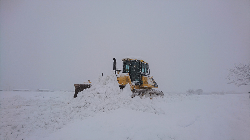 山形市　馬見ヶ崎川排雪場